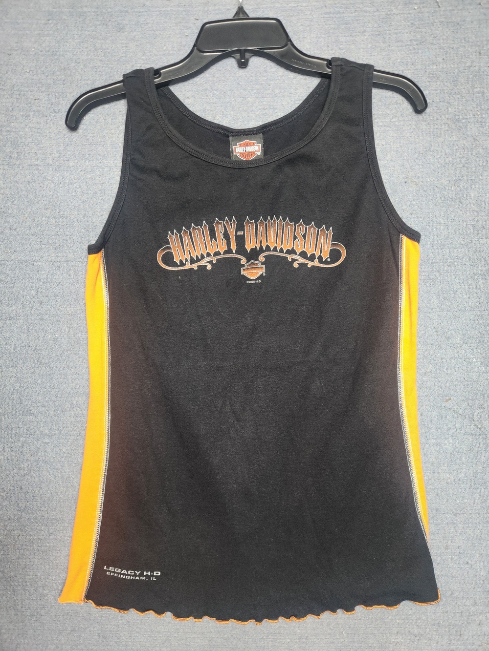 Harley-Davidson Black & Yellow Tank Top #312